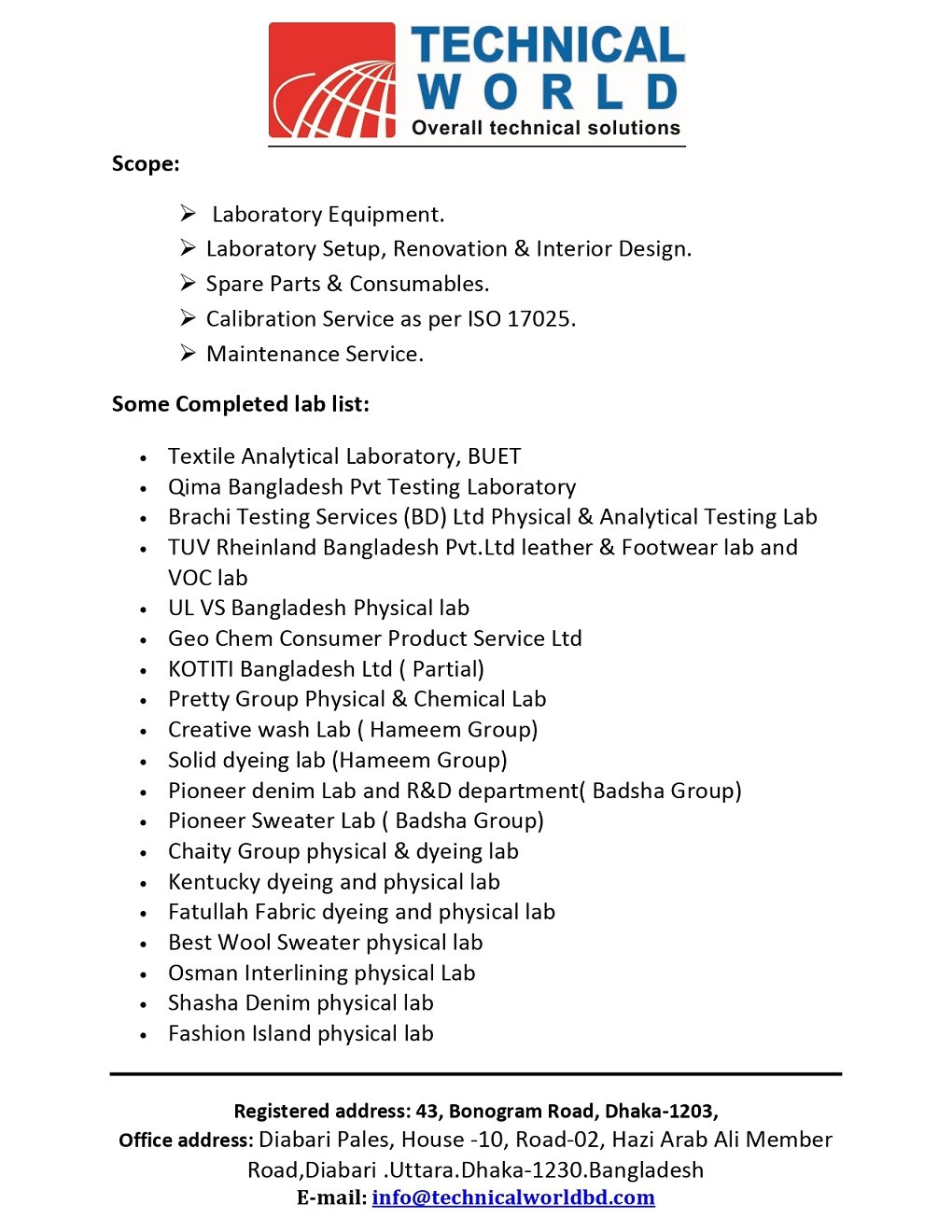 Lab setup, Renovation & Interior Design